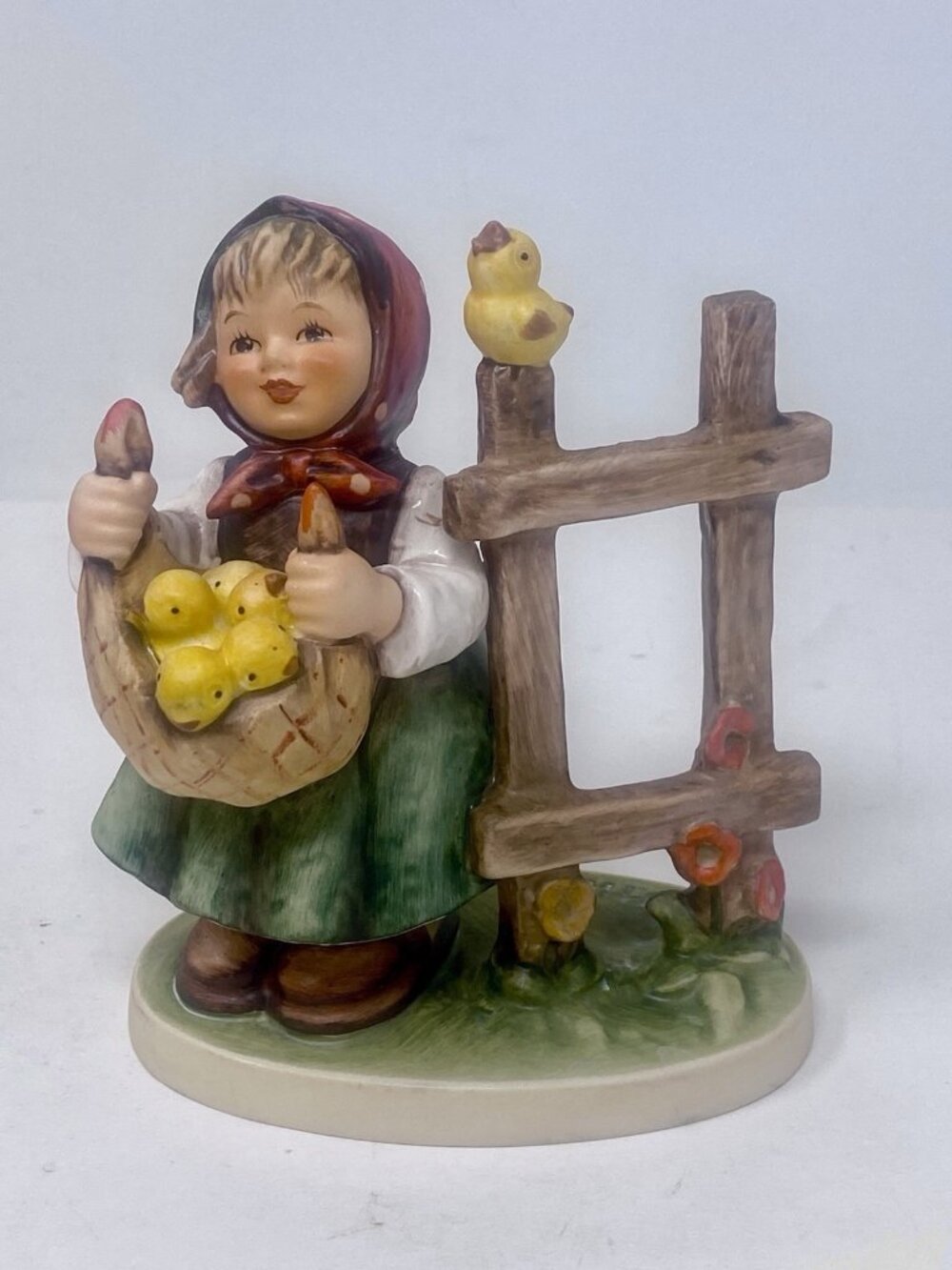 Goebel Hummel Chicken Licken # 385 TMK4 Figurine W Germany Girl With Baby Chicks